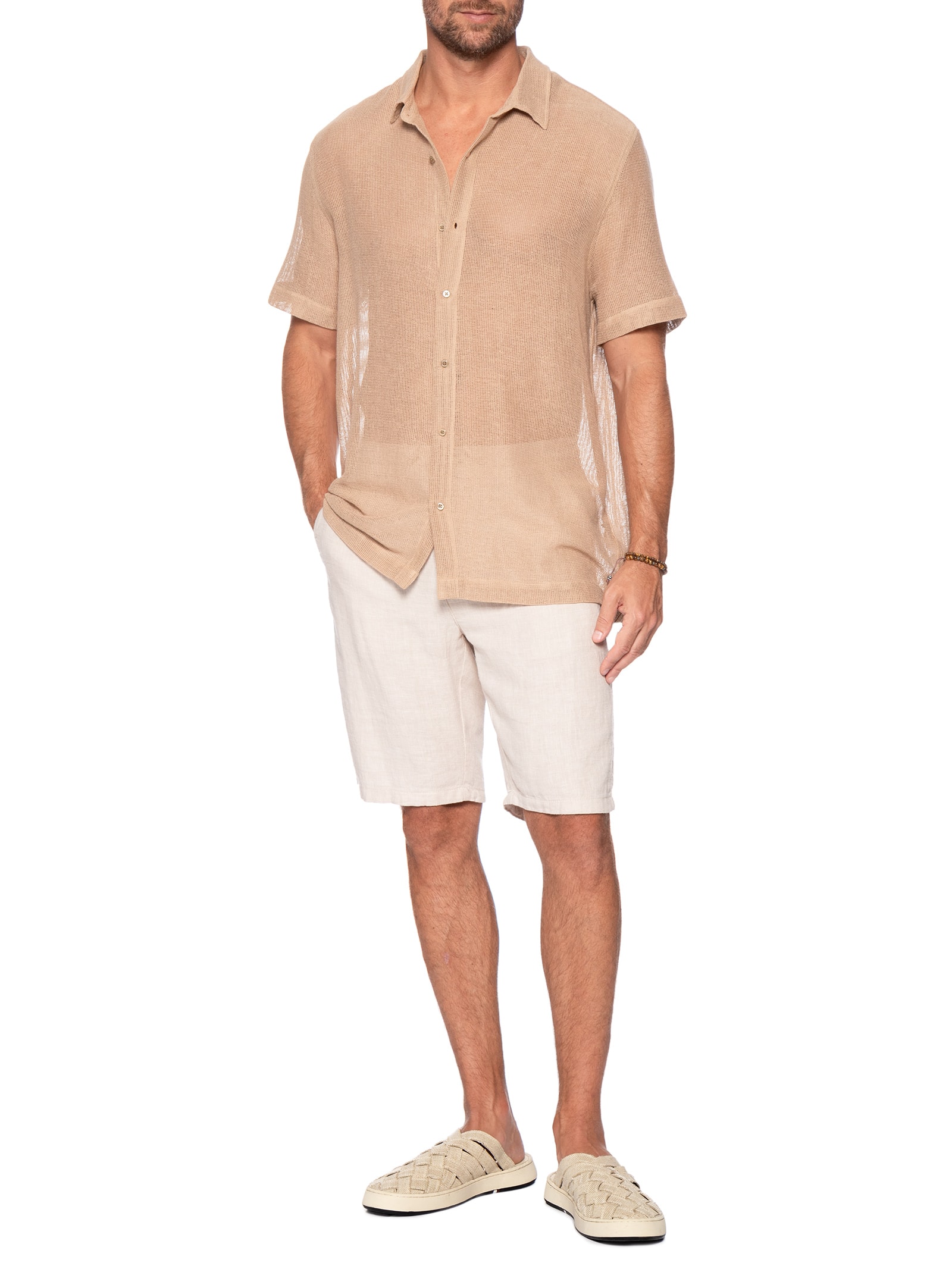 Mule Masculino Tresse Juta Bege Osklen