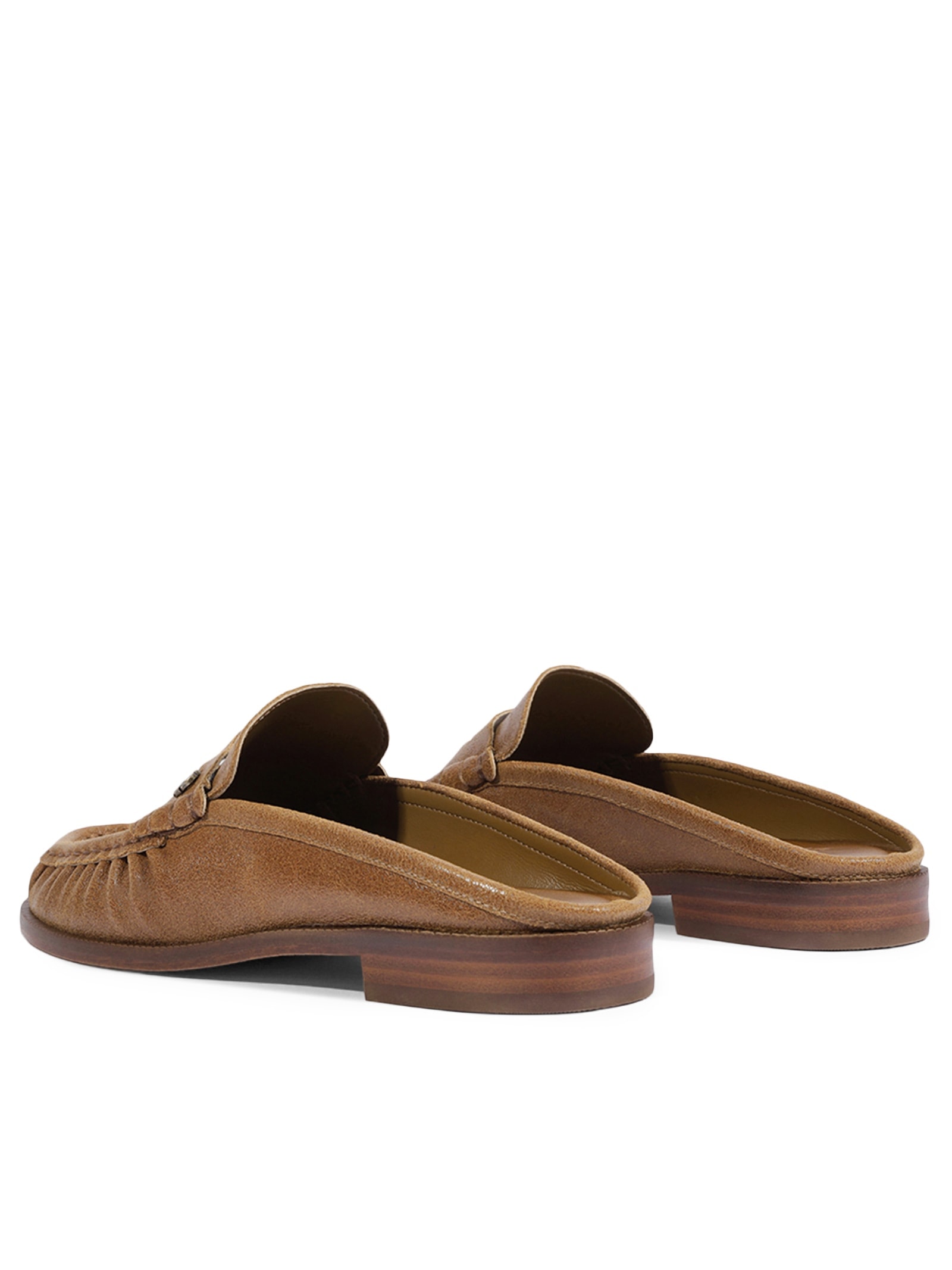 Mule Mocassim Feminino Tyche Couro Marrom Schutz