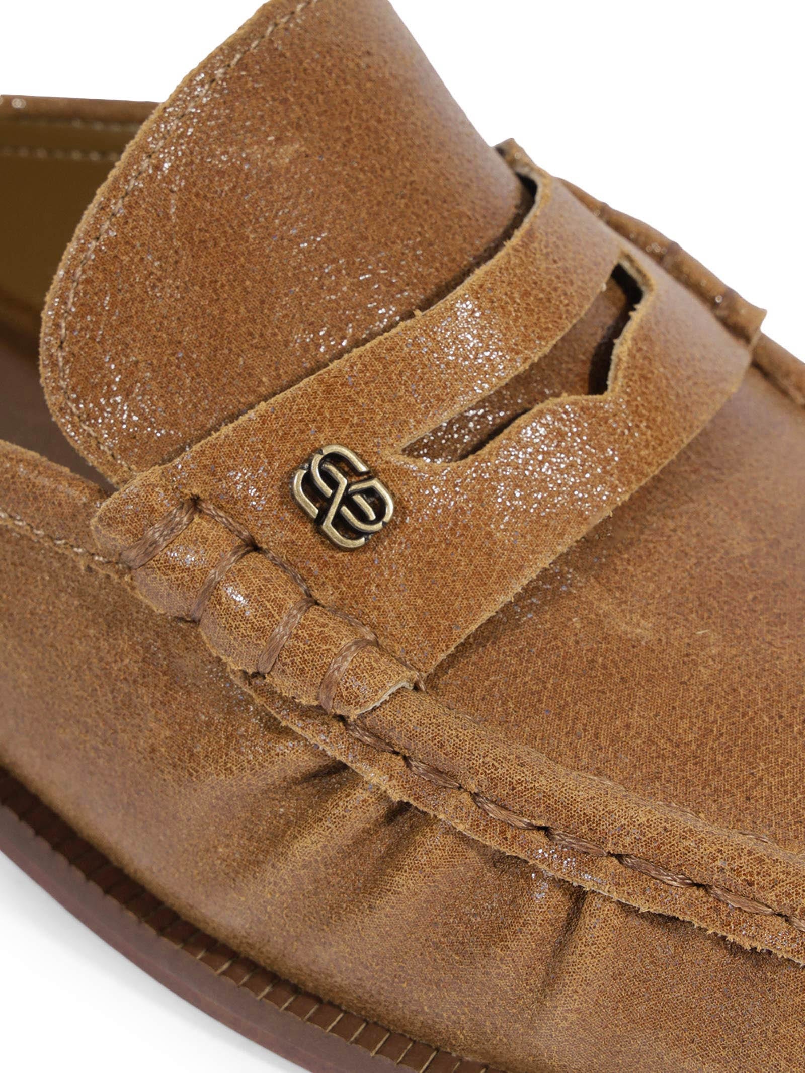 Mule Mocassim Feminino Tyche Couro Marrom Schutz