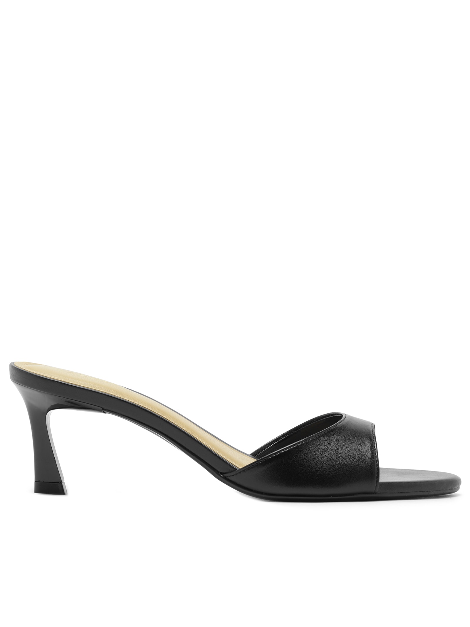 Mule Salto Médio Fino Tira Única – Preto Arezzo