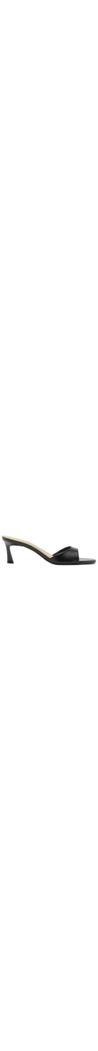 Mule Salto Médio Fino Tira Única – Preto