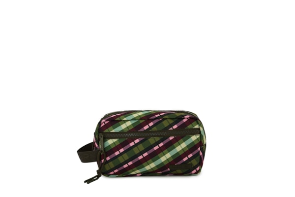 Necessaire amo xadrez multicolorido - Verde