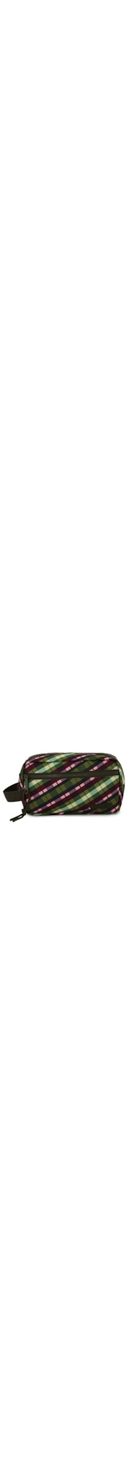 Necessaire amo xadrez multicolorido - Verde