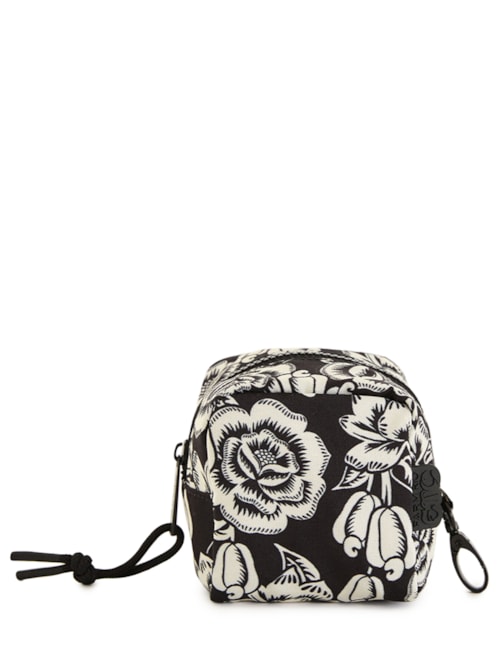 Necessaire Feminina Caçula Floral Caju - Preto