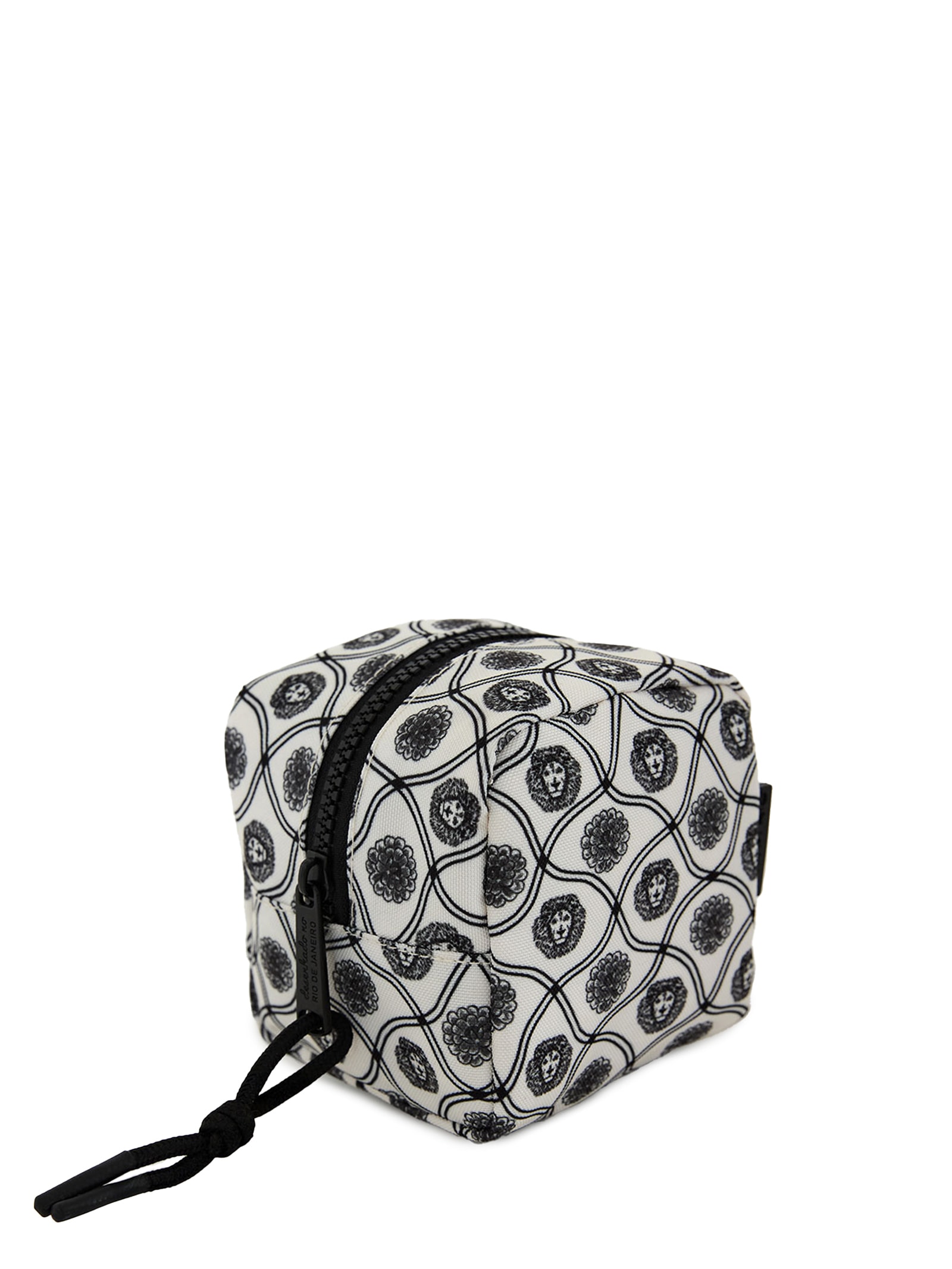 Necessaire Feminina  Cacúla Padrão Leão Branco Farm Etc + Matte Leão