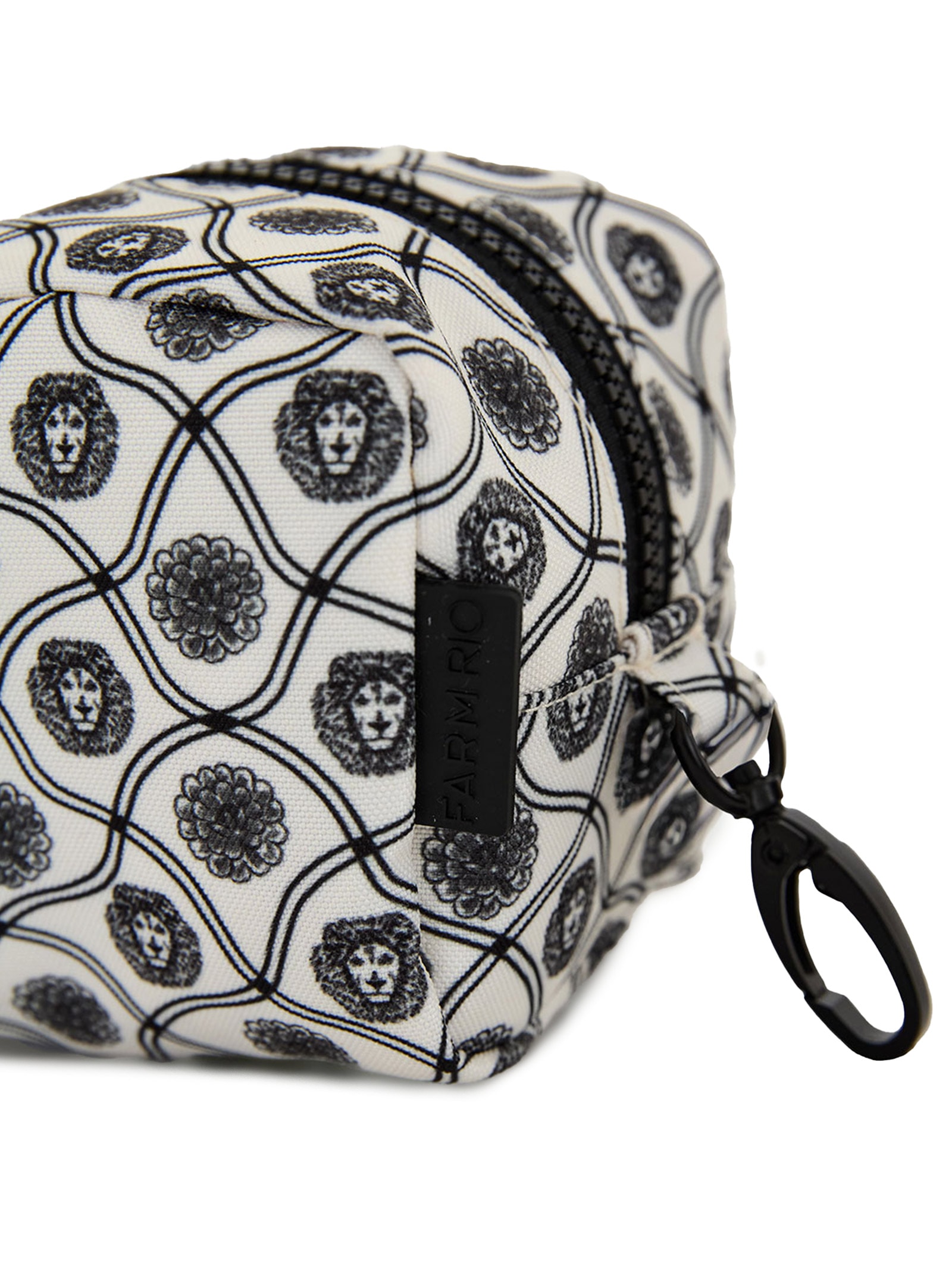 Necessaire Feminina  Cacúla Padrão Leão Branco Farm Etc + Matte Leão