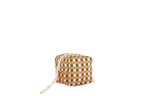 Necessaire Feminina Caçula Quadriculado - Verde