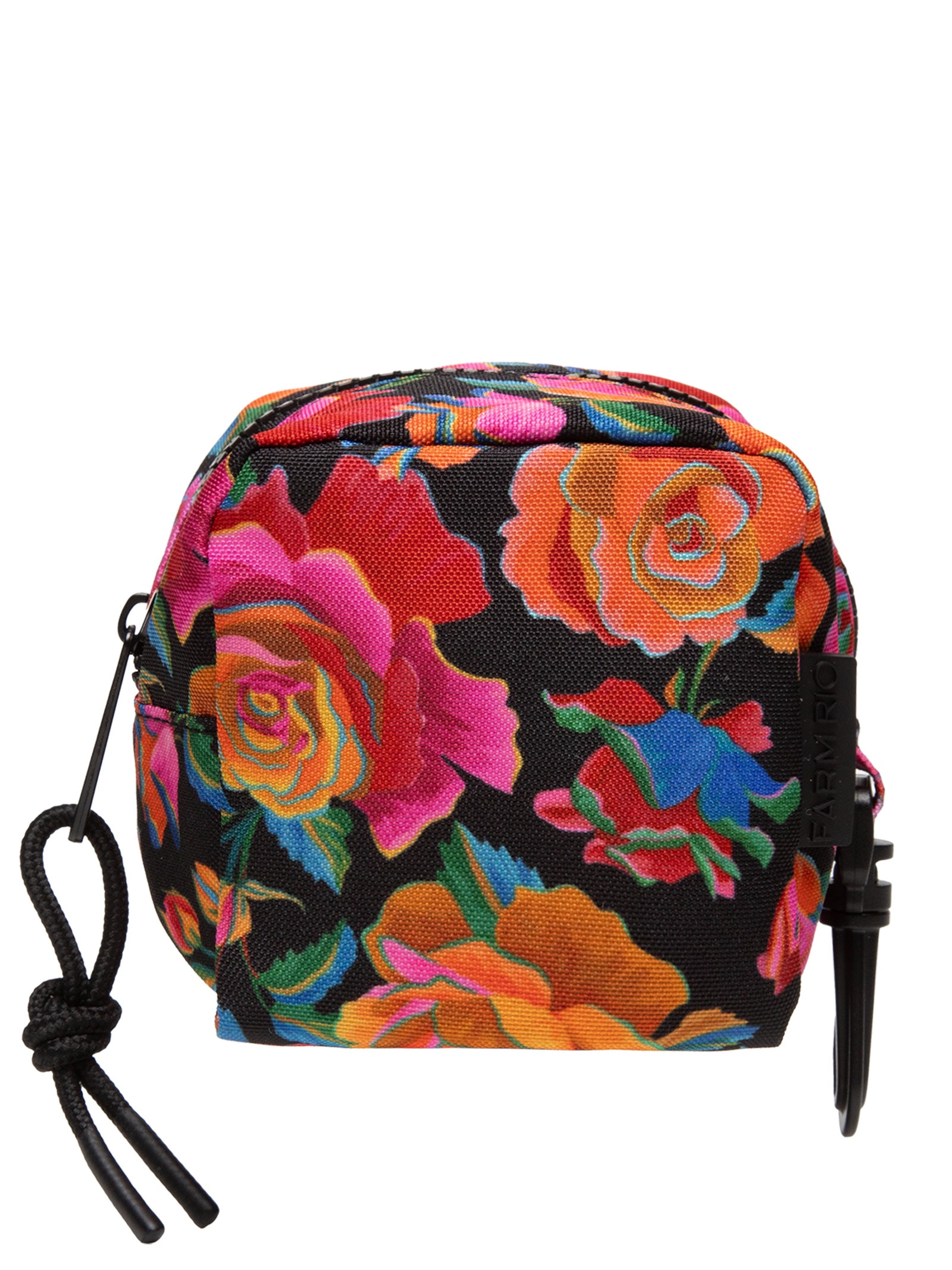 Necessaire Feminina Caçula Rosas Pintadas Preto Farm Etc