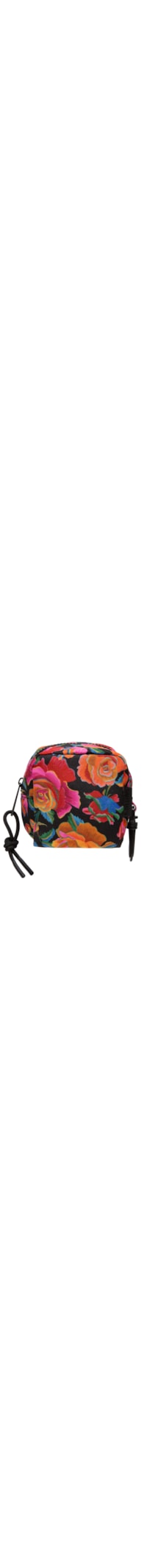 Necessaire Feminina Caçula Rosas Pintadas - Preto