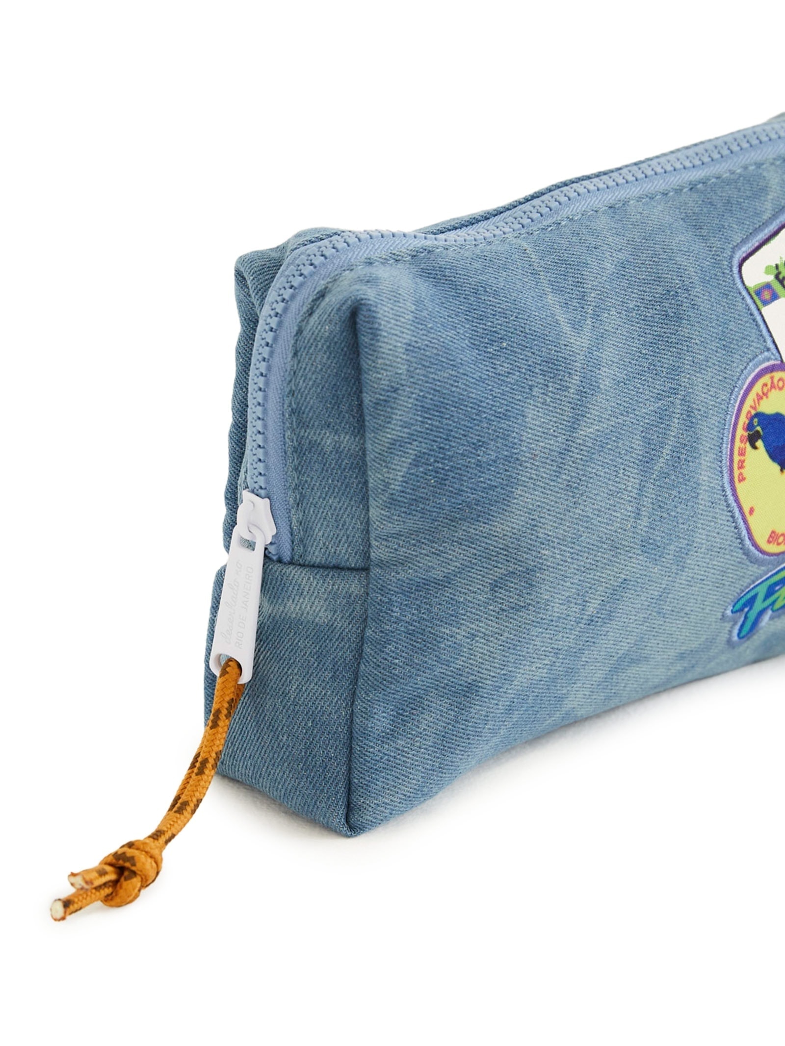 Necessaire Feminina M Ora Bolas Patch Rio Jeans Verde Farm Etc