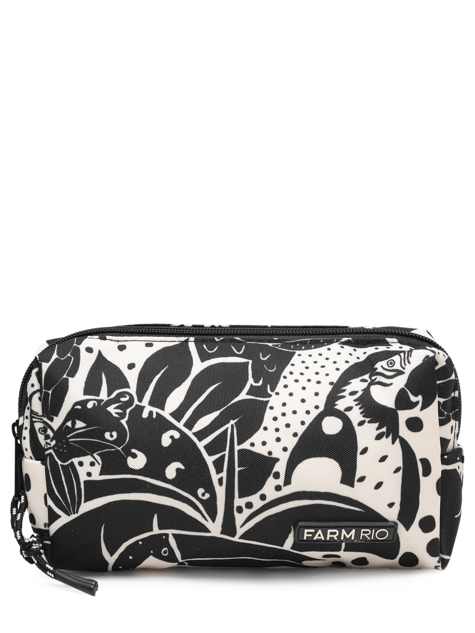 Necessaire Feminina Maxi Ora Bolas Bichos na Flor Preto Farm Etc