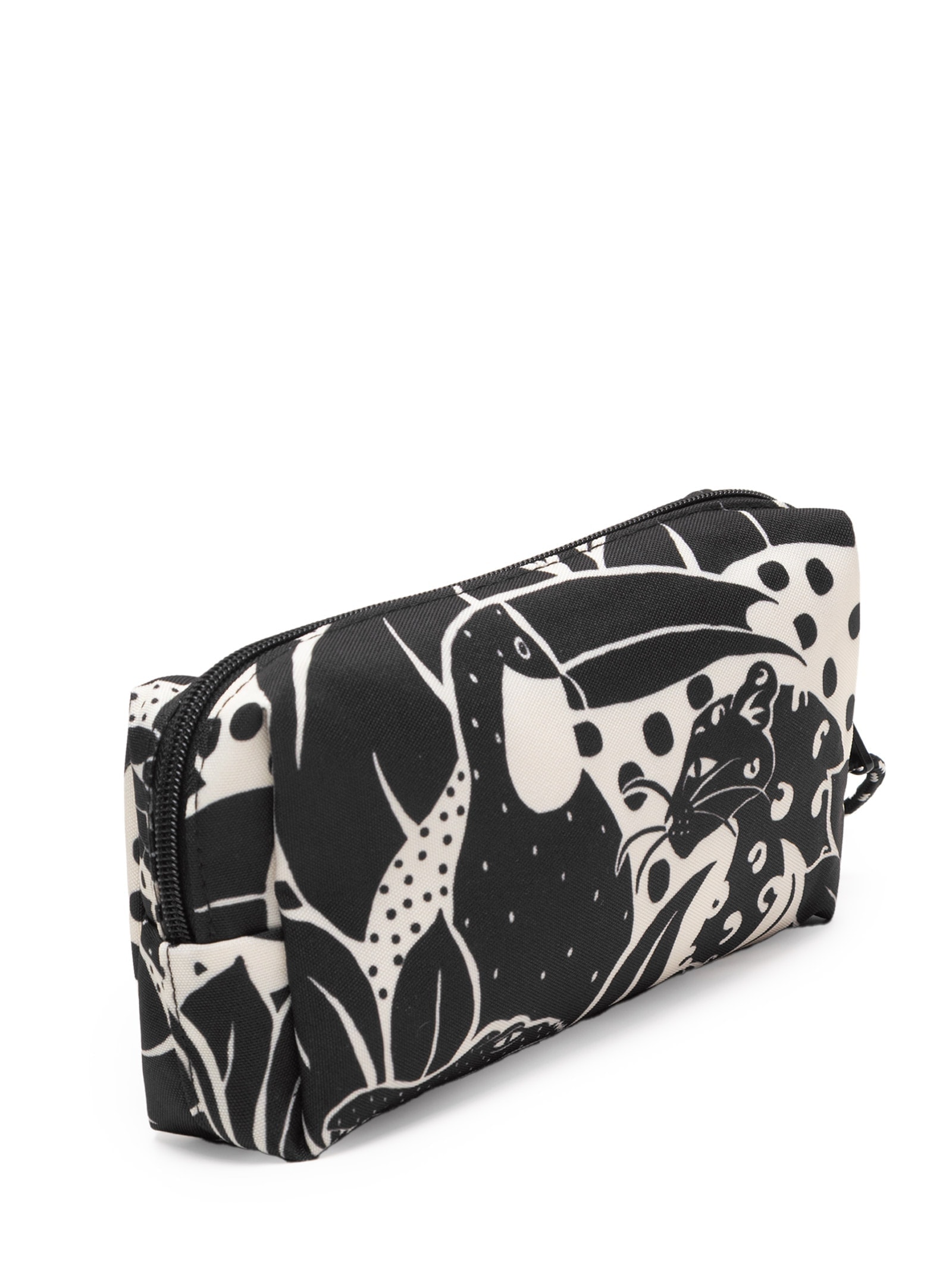 Necessaire Feminina Maxi Ora Bolas Bichos na Flor Preto Farm Etc