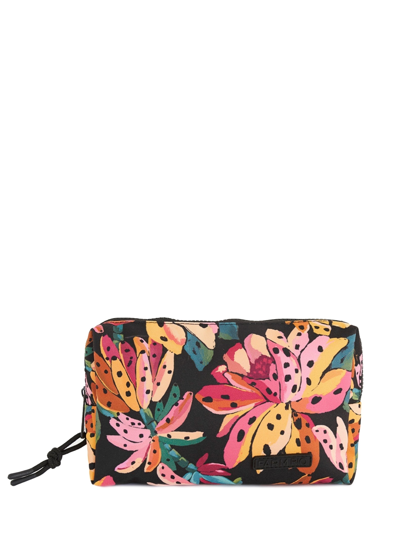 Necessaire Feminina Maxi Ora Bolas Flor De Banana Preto Farm Etc