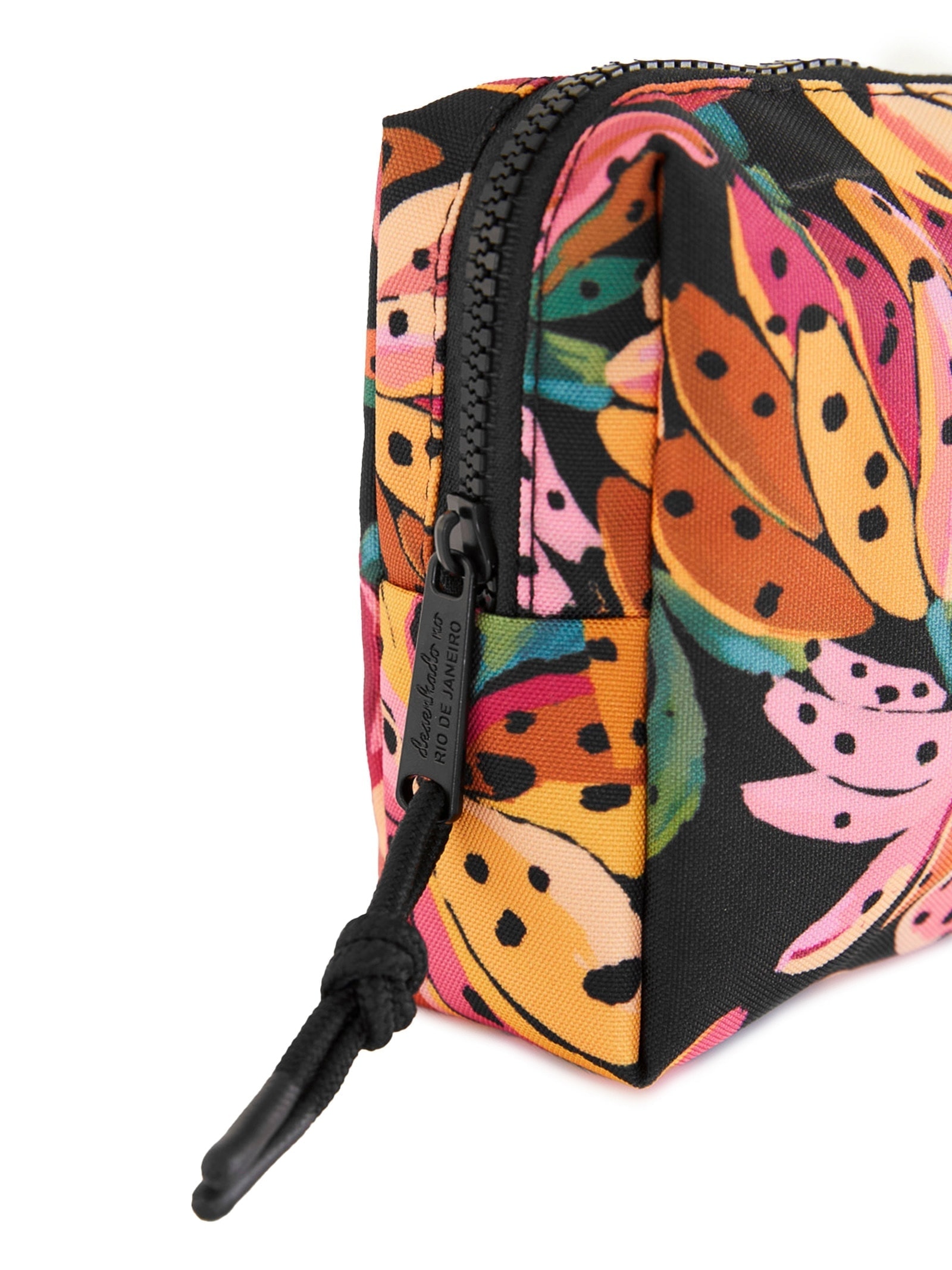 Necessaire Feminina Maxi Ora Bolas Flor De Banana Preto Farm Etc