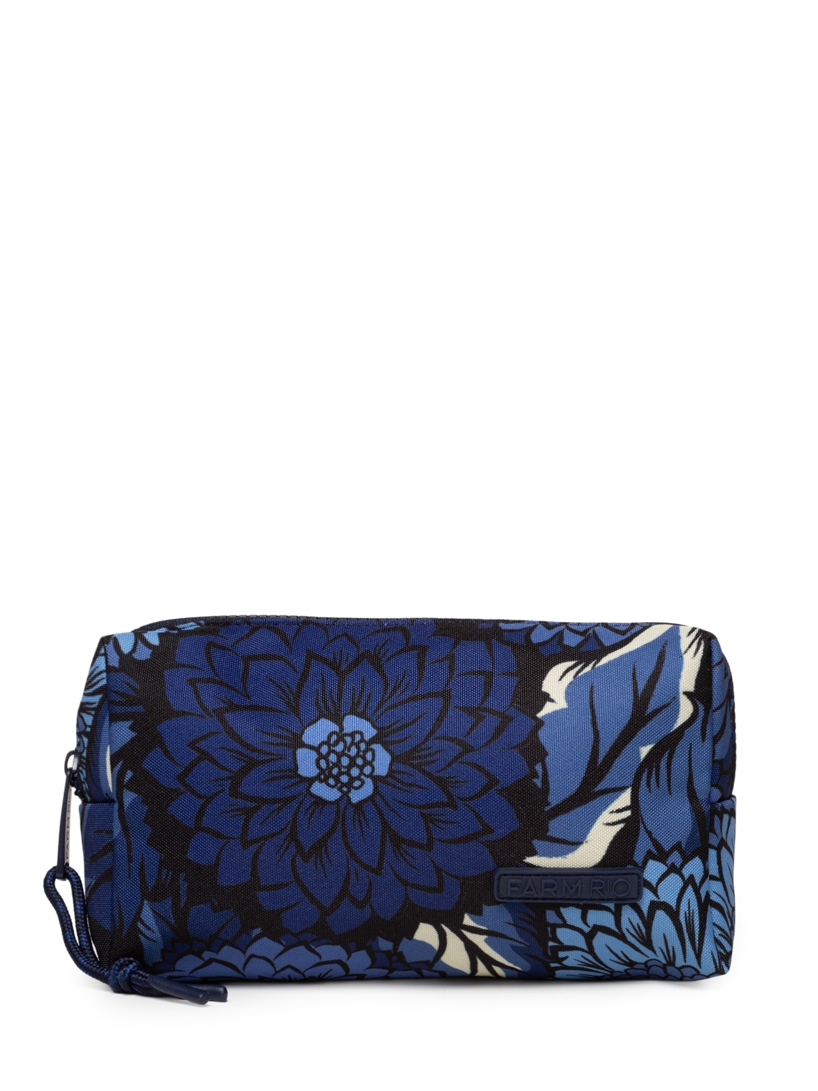 Necessaire Feminina Maxi Ora Bolas Floral Vintage Azul Farm Etc