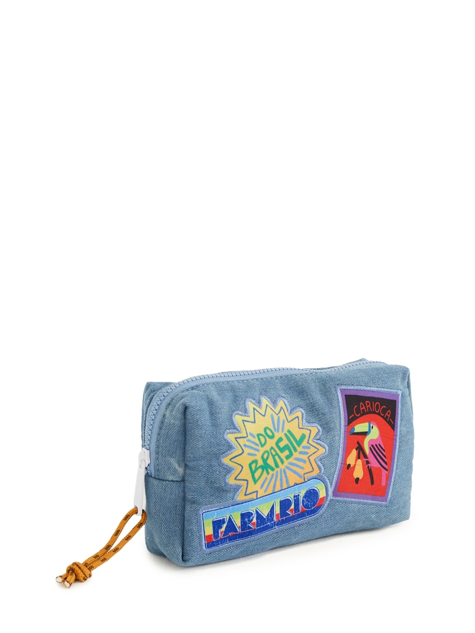 Necessaire Feminina Maxi Ora Bolas Patch Rio Jean Azul Farm Etc