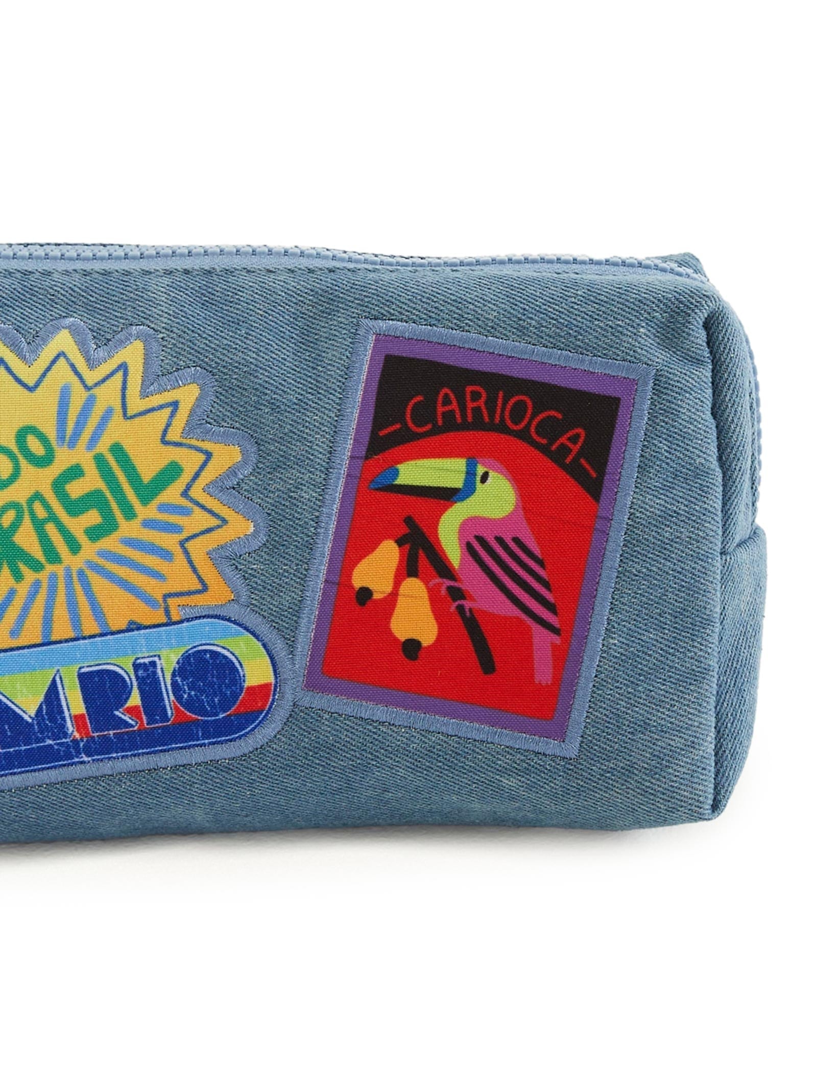 Necessaire Feminina Maxi Ora Bolas Patch Rio Jean Azul Farm Etc