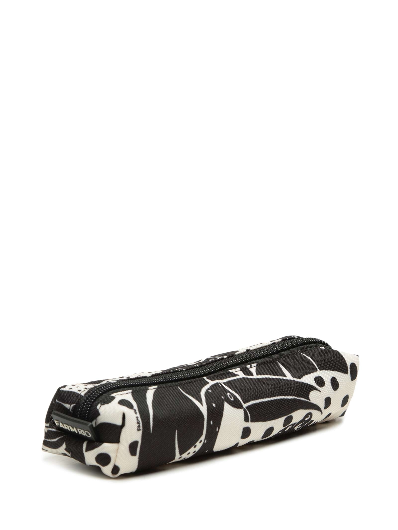 Necessaire Feminina Mini Ora Bolas Bichos na Flor Preto Farm Etc