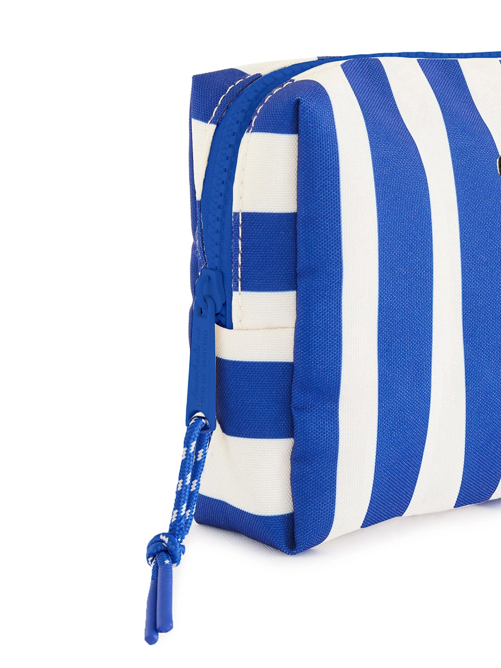 Necessaire Feminina Ora Bolas G Arara Listrada Azul Farm Etc