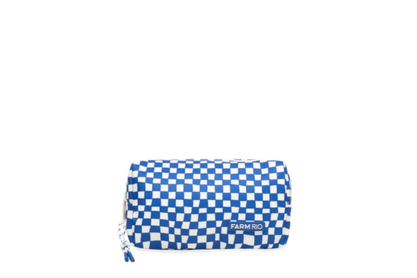 Necessaire Feminina Ora Bolas P Quadriculado - Azul