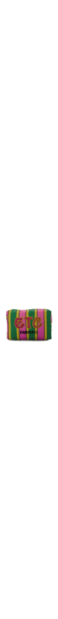 Necessaire Feminina Ráfia Multicolor - Verde