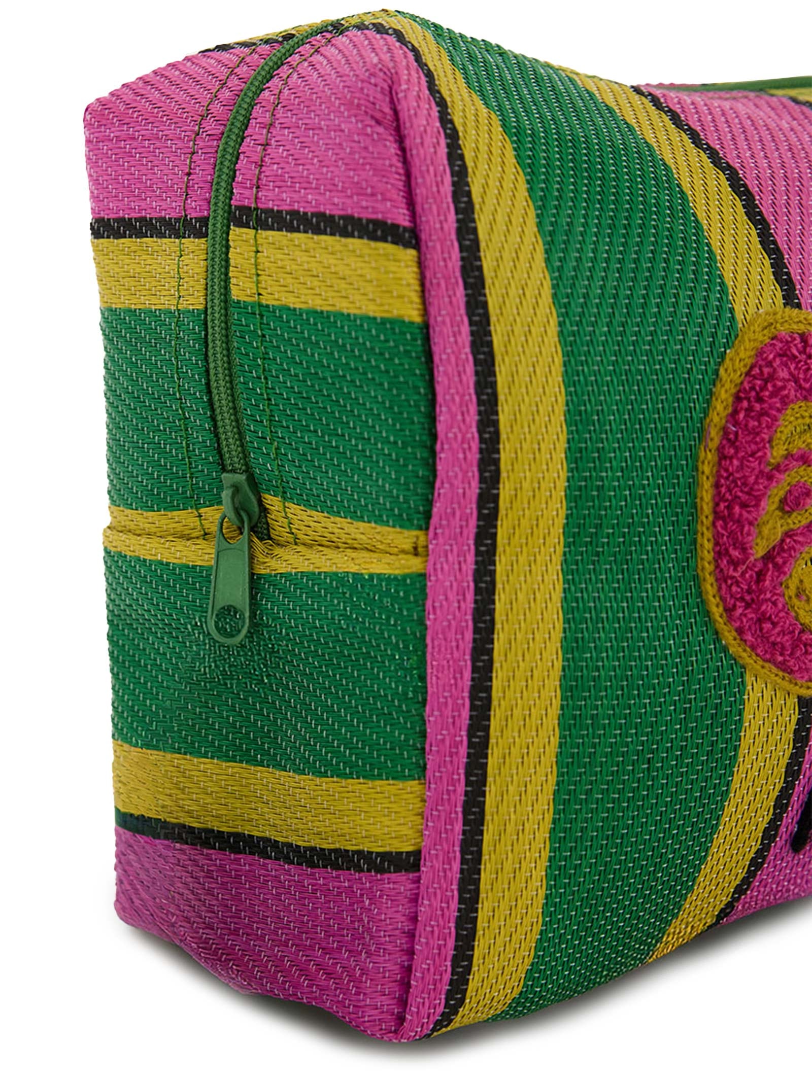 Necessaire Feminina Ráfia Multicolor Verde Farm Etc