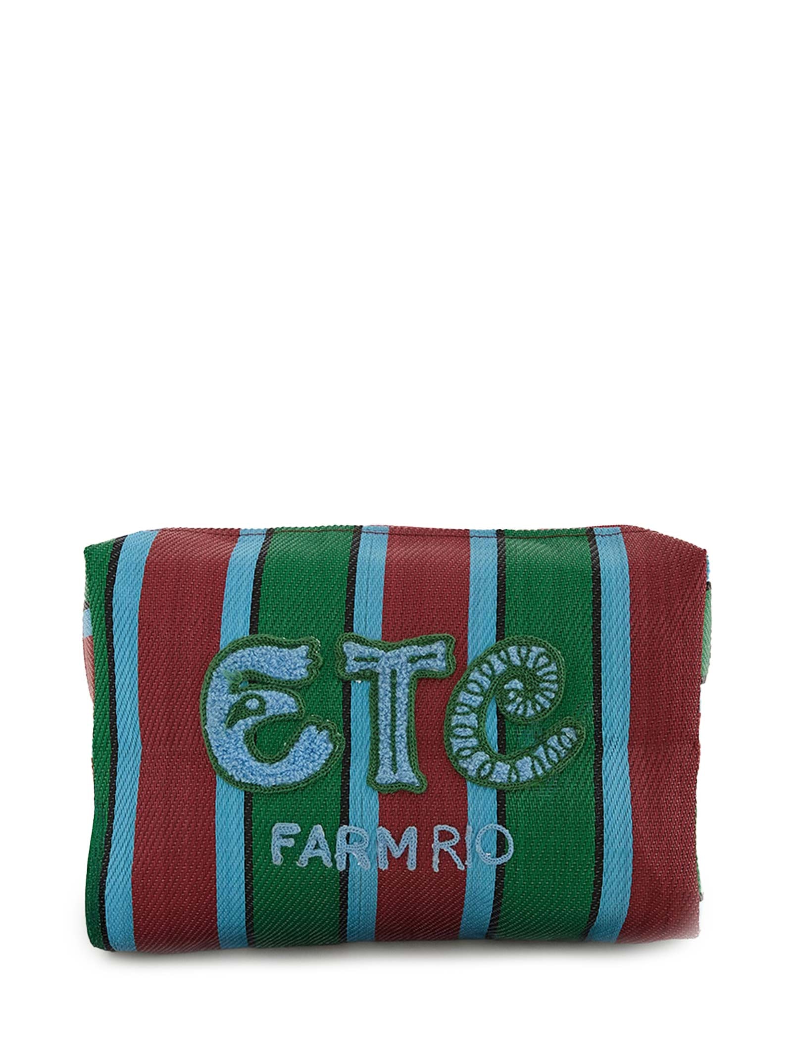 Necessaire Feminina Ráfia Multicolor Vermelho Farm Etc
