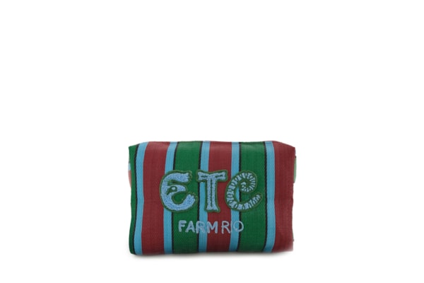Necessaire Feminina Ráfia Multicolor - Vermelho