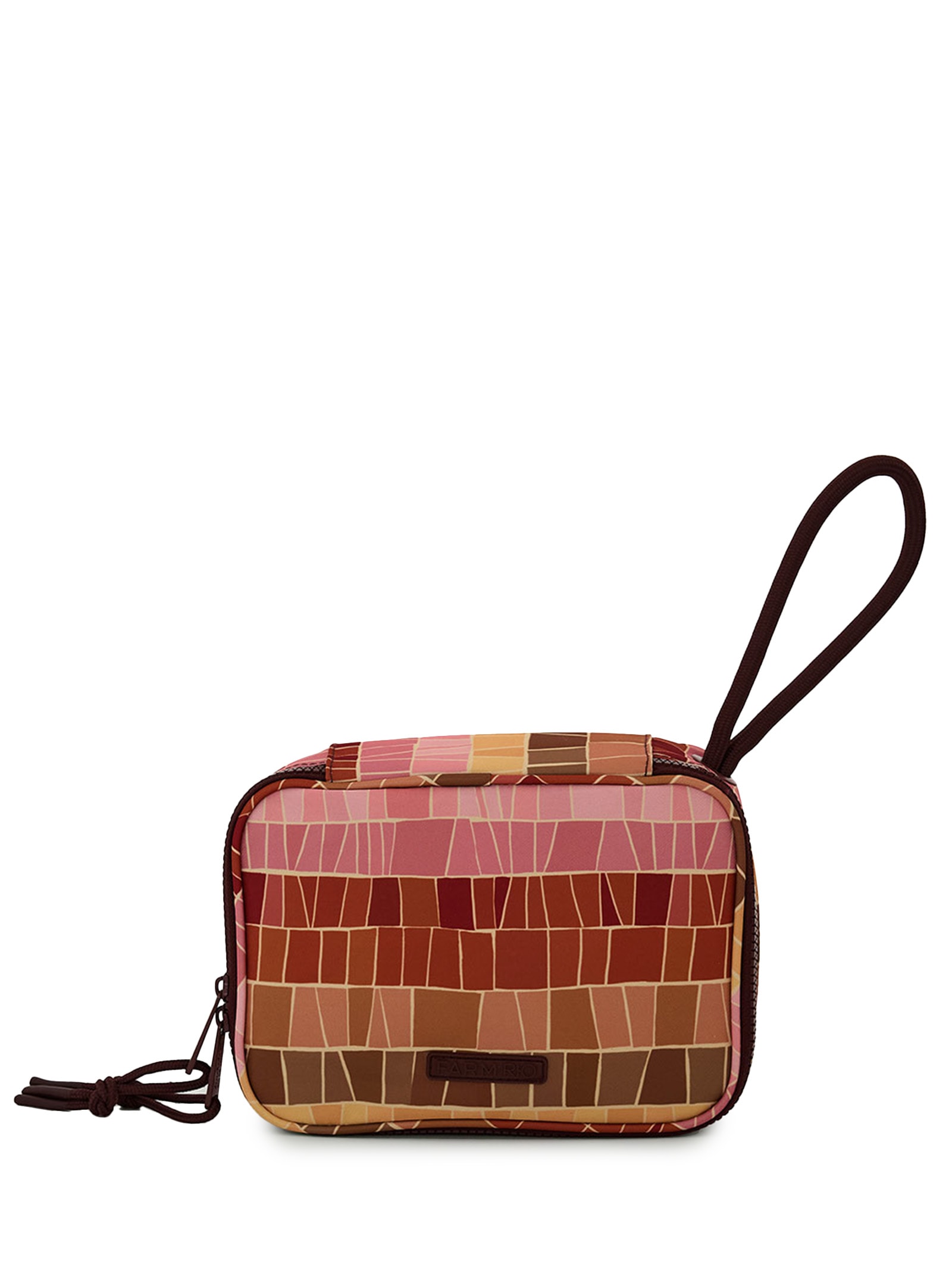 Necessaire Feminina Xerô Listra Mosaico Marrom Farm Etc