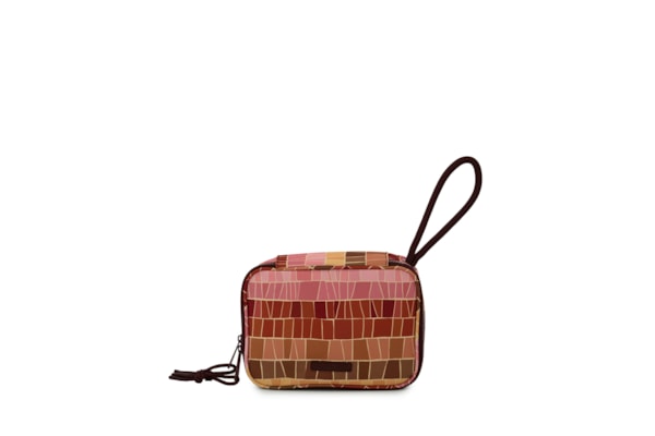 Necessaire Feminina Xerô Listra Mosaico - Marrom