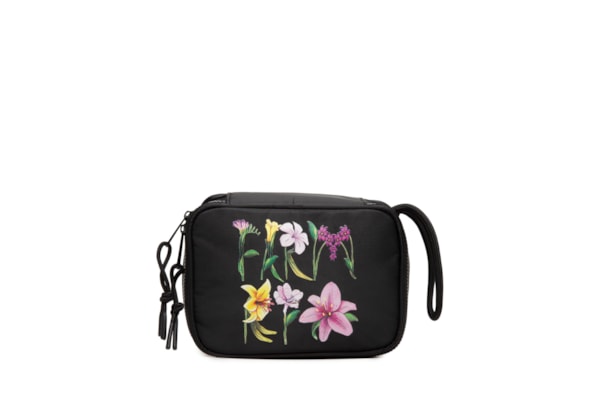 Necessaire Feminina Xerô Romance em Flor - Preto