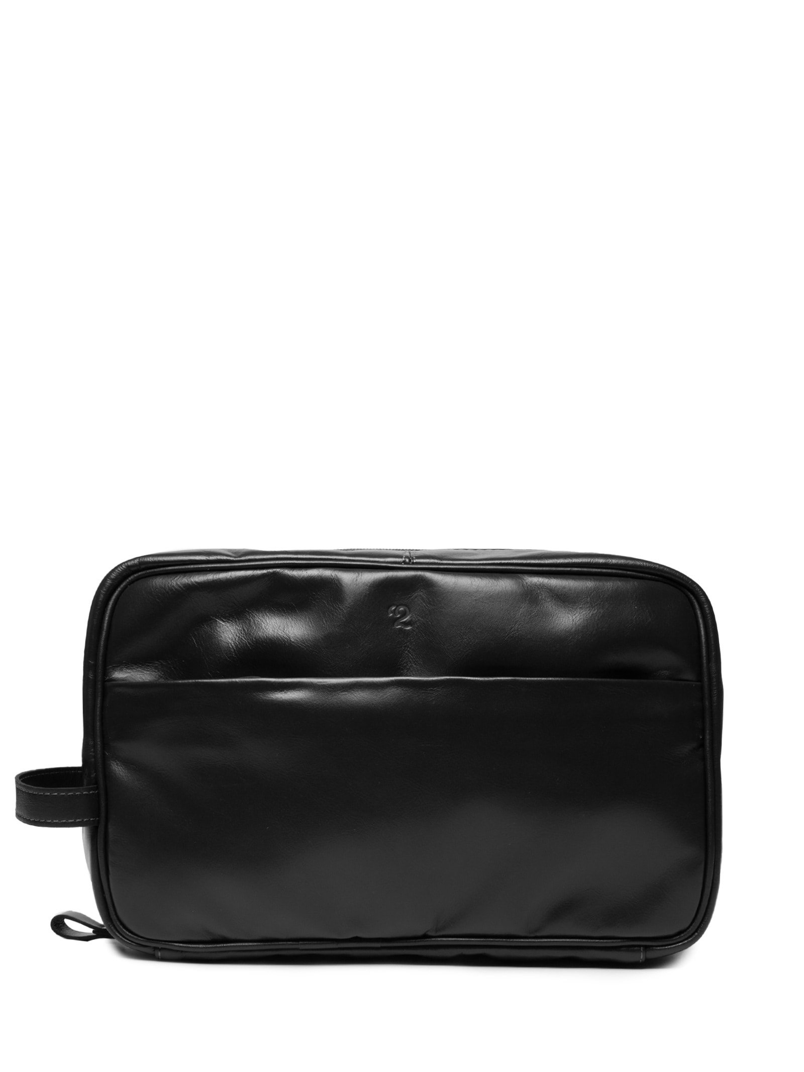 Necessaire Masculina de Viagem Grande em Couro  Preto '2 Essential