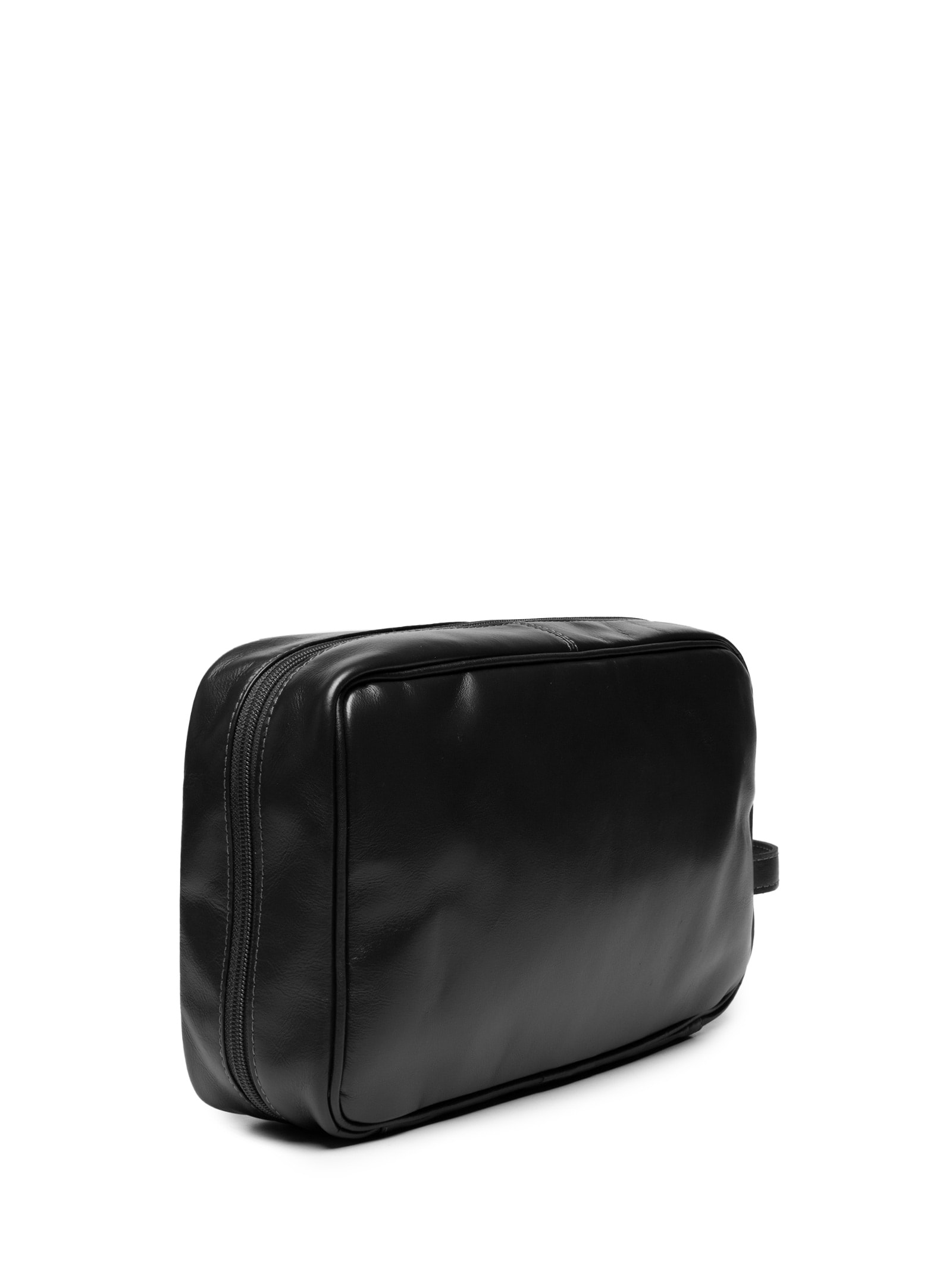 Necessaire Masculina de Viagem Grande em Couro  Preto '2 Essential