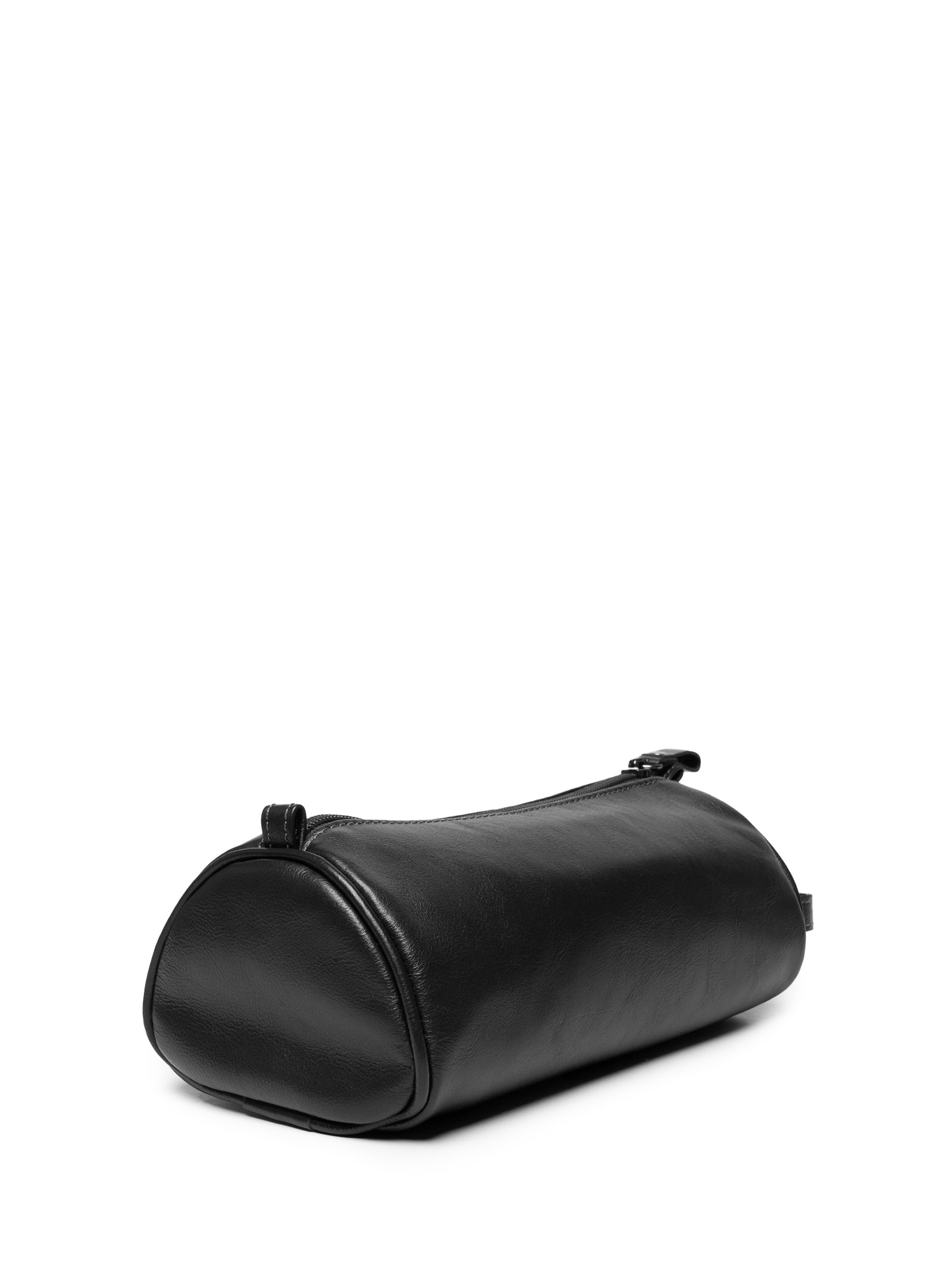 Necessaire Masculina de Viagem Média em Couro Preto '2 Essential