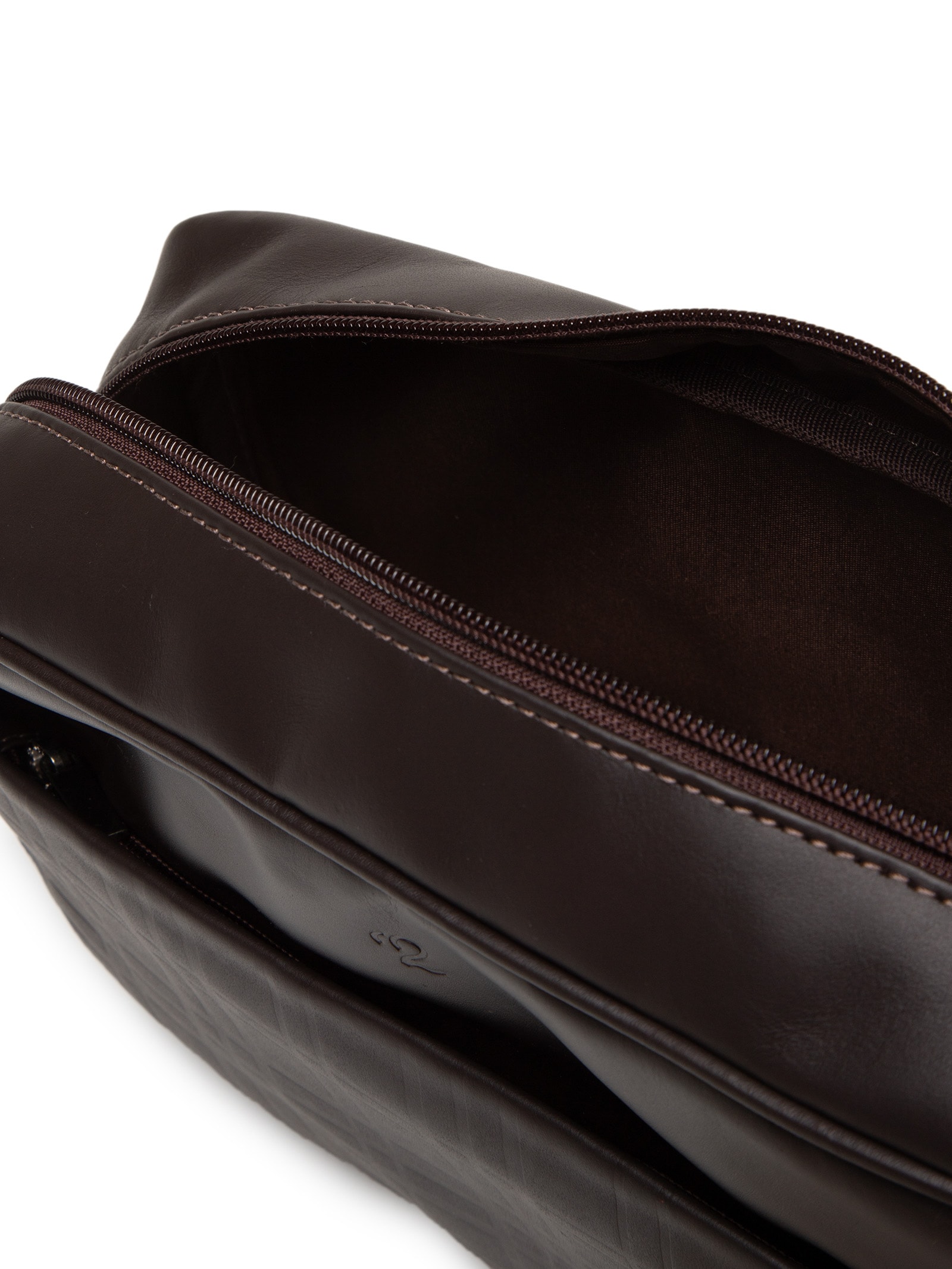 Necessaire Masculina Grande Para Viagem Couro Legítimo Marrom '2 Essential