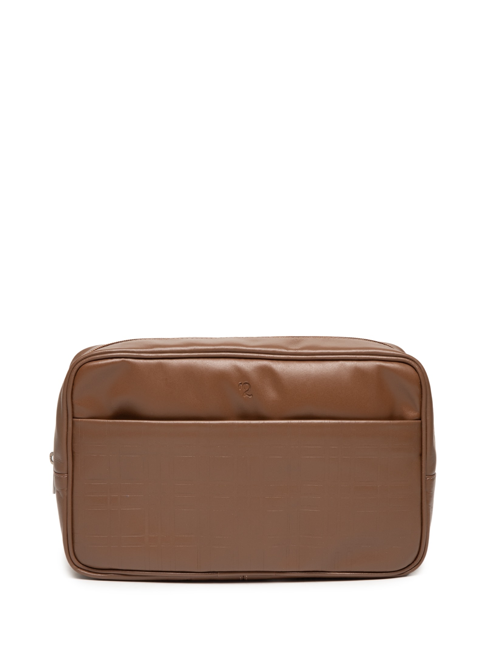 Necessaire Masculina Grande Para Viagem Couro Legítimo Marrom '2 Essential