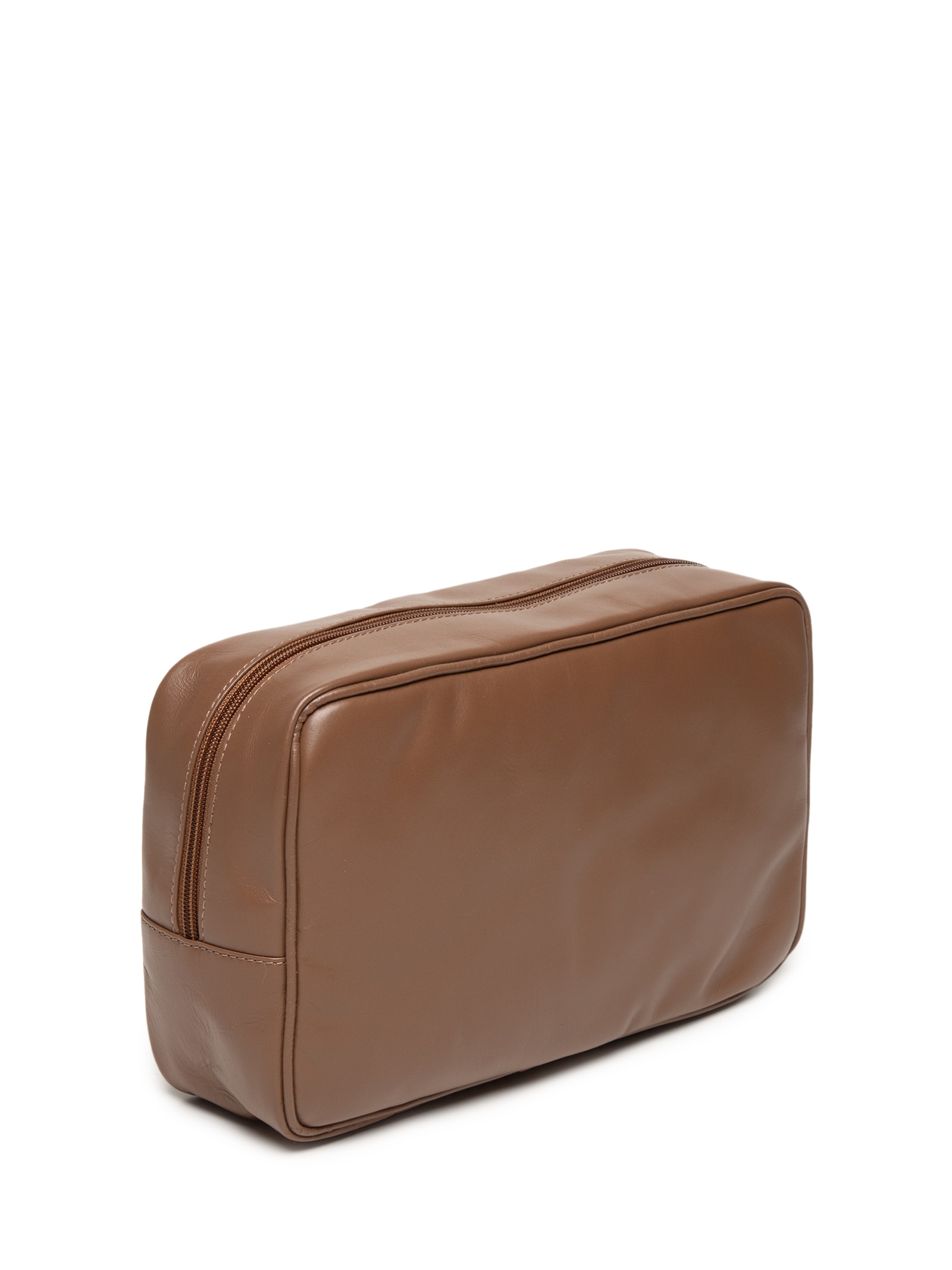 Necessaire Masculina Grande Para Viagem Couro Legítimo Marrom '2 Essential