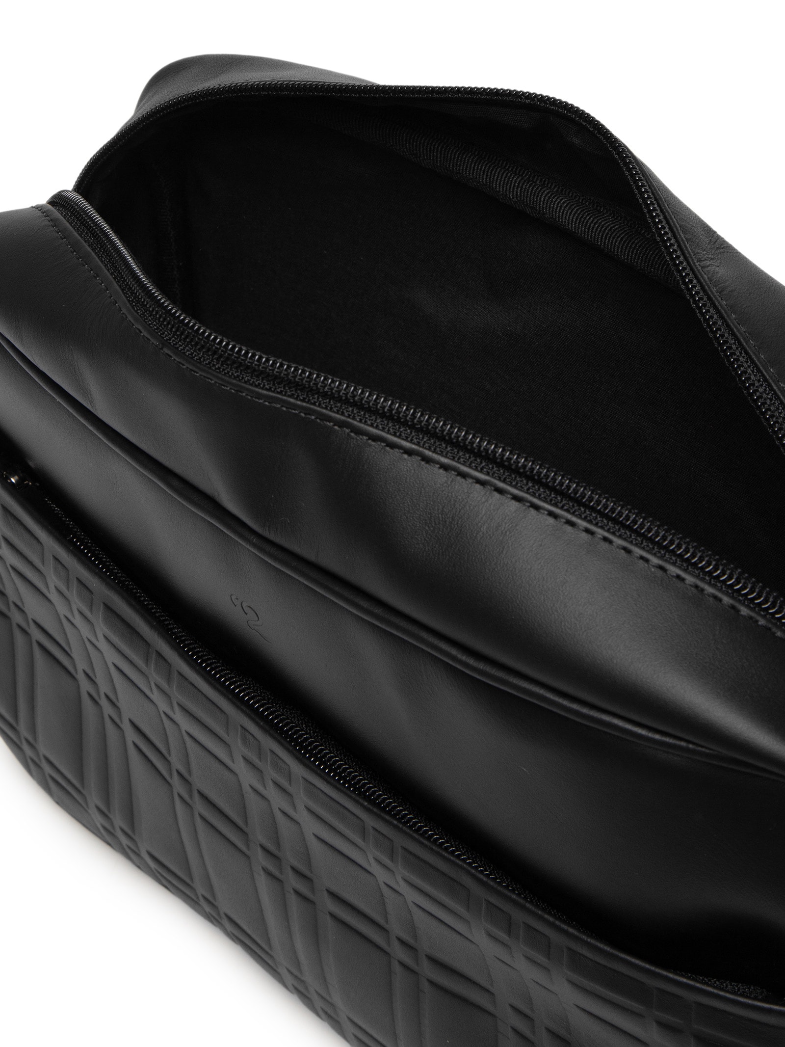 Necessaire Masculina Grande Para Viagem Couro Legítimo Preto '2 Essential