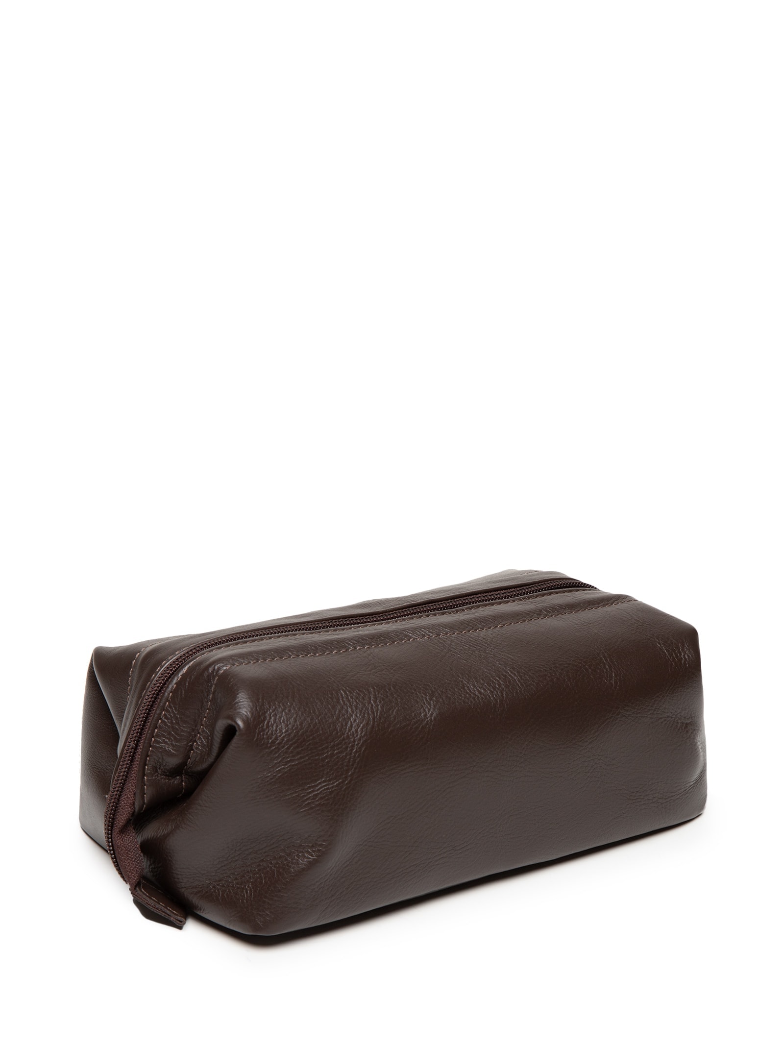 Necessaire Masculina Para Viagem Couro Legitimo Marrom '2 Essential