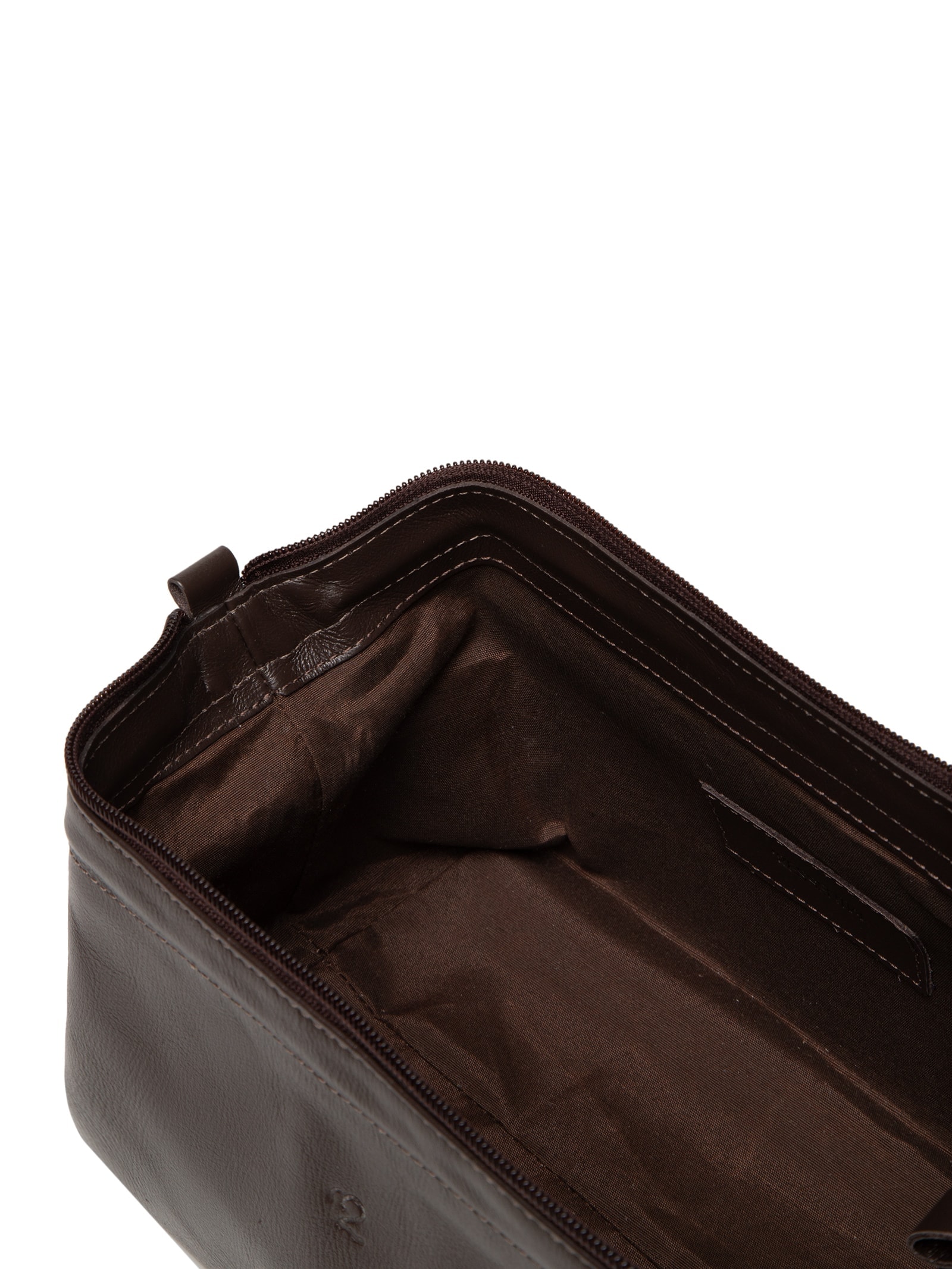 Necessaire Masculina Para Viagem Couro Legitimo Marrom '2 Essential