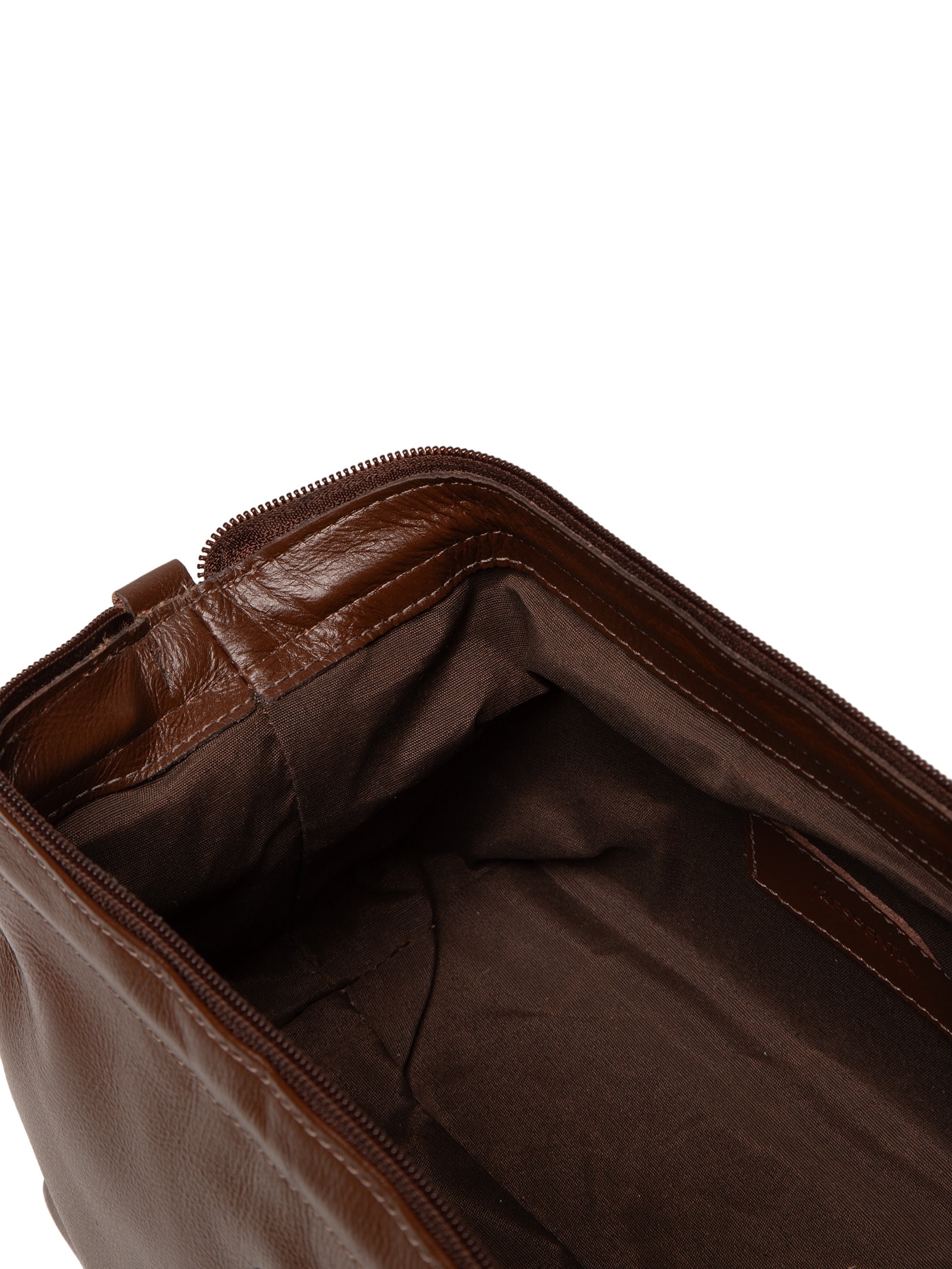 Necessaire Masculina Para Viagem Couro Legitimo Marrom '2 Essential