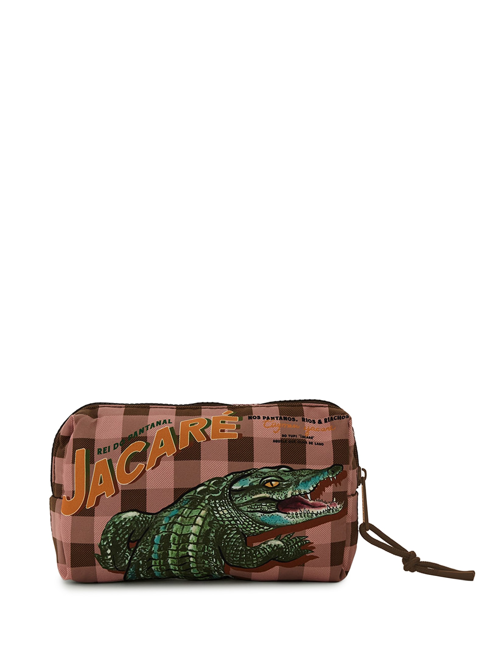 Necessaire Maxi Ora Bolas Jacaré Marrom Farm Etc