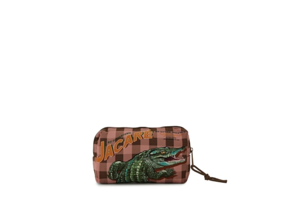 Necessaire Maxi Ora Bolas Jacaré - Marrom