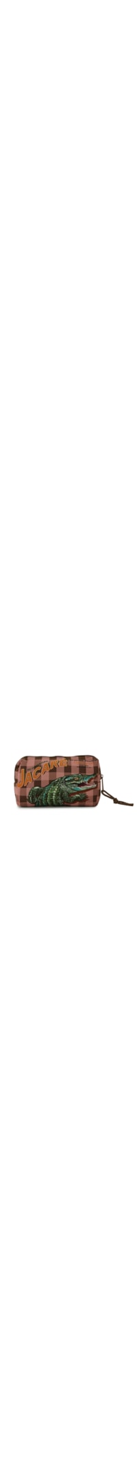 Necessaire Maxi Ora Bolas Jacaré - Marrom