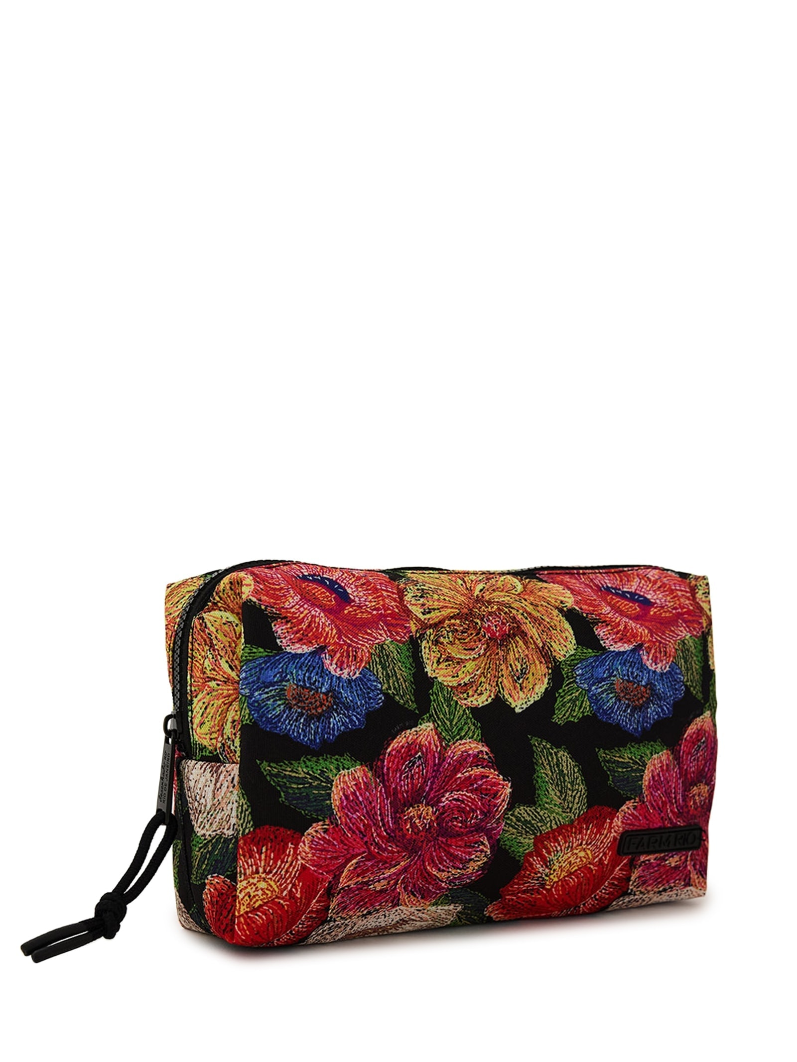 Necessaire Ora Bolas G Floral Paraíso Preto Farm Etc