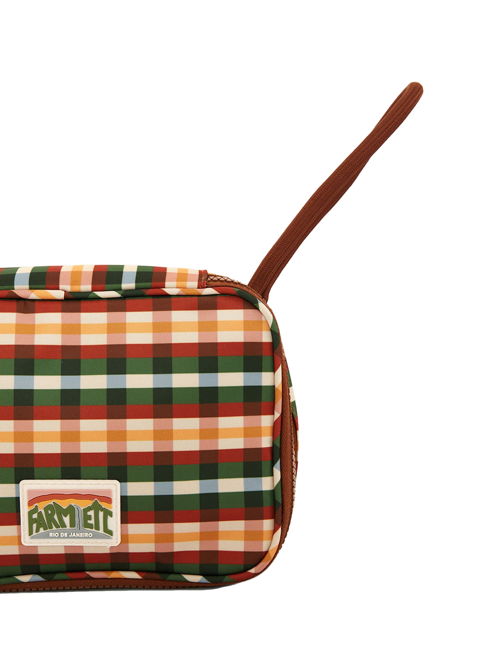 Necessaire Xero Xadrez Multi Marrom Farm Etc