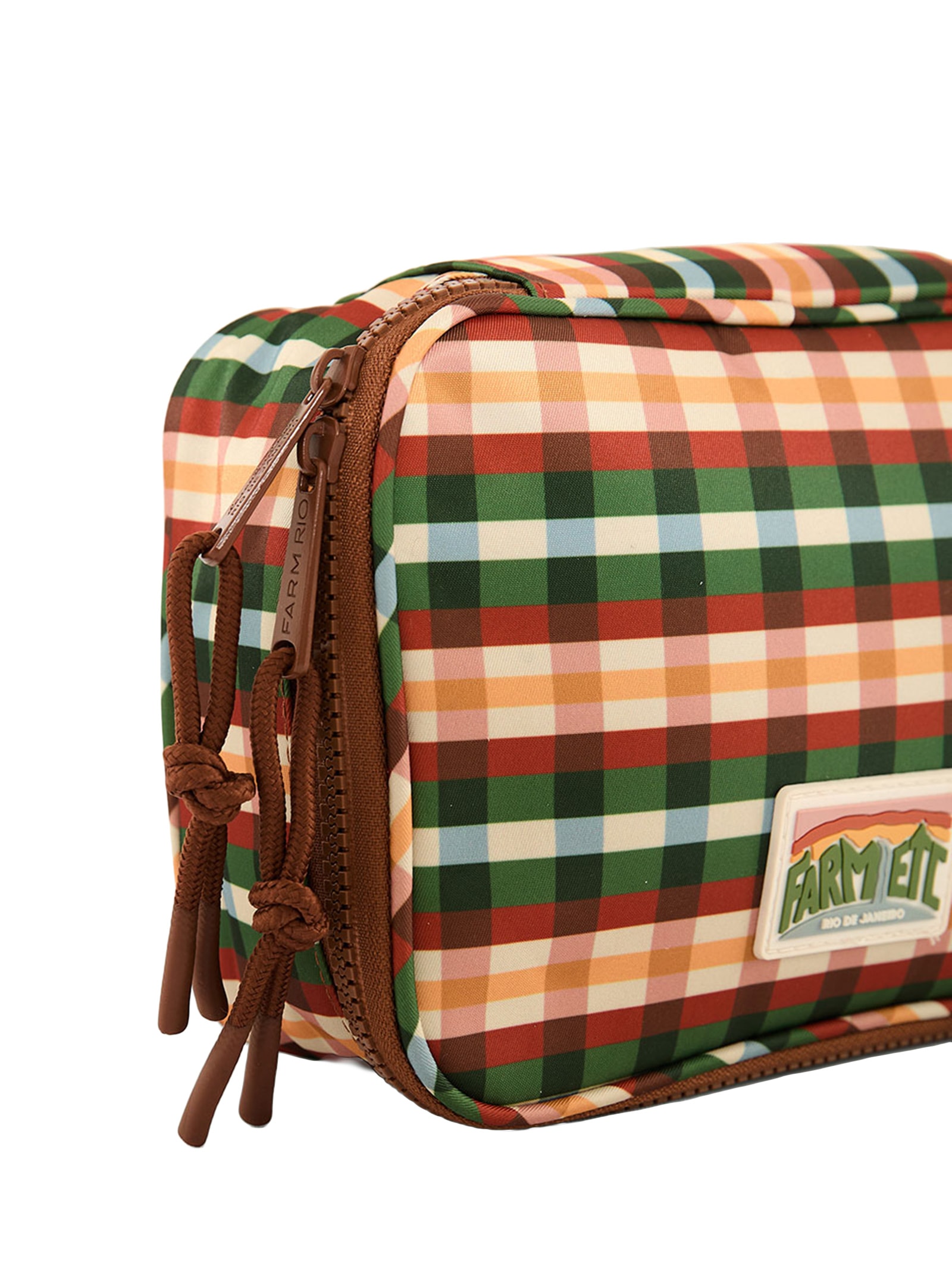 Necessaire Xero Xadrez Multi Marrom Farm Etc