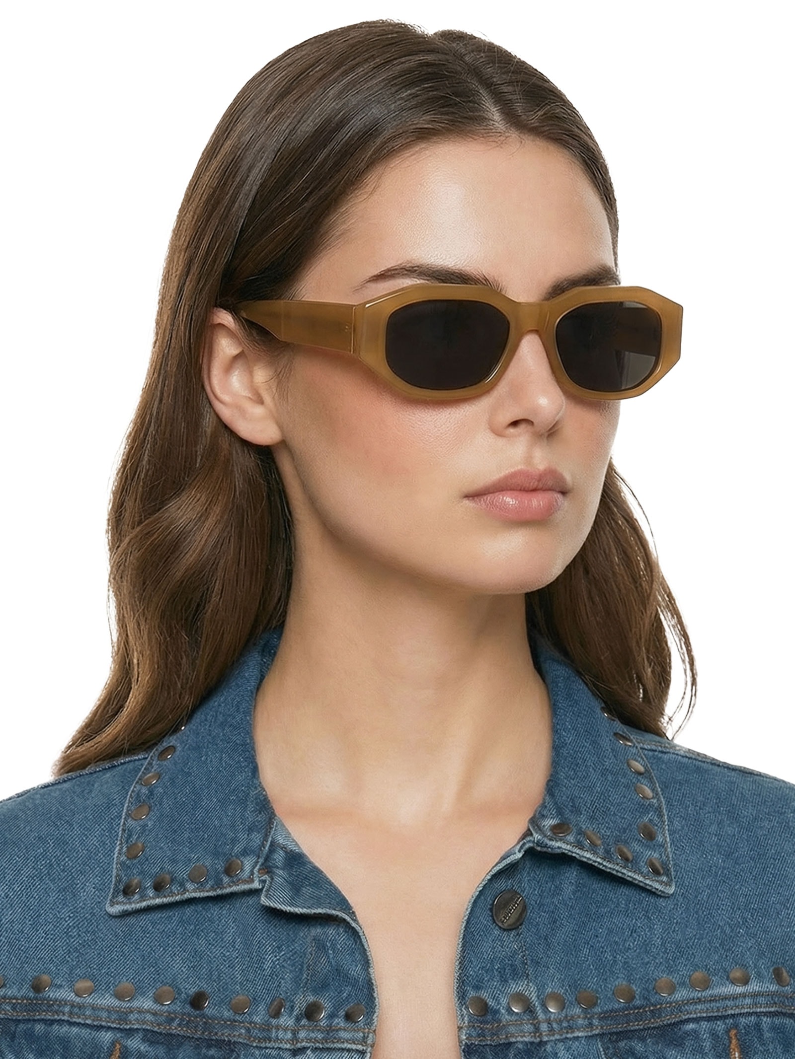 Óculos De Sol Feminino Adulto Amsterdã Bege Helena Bordon