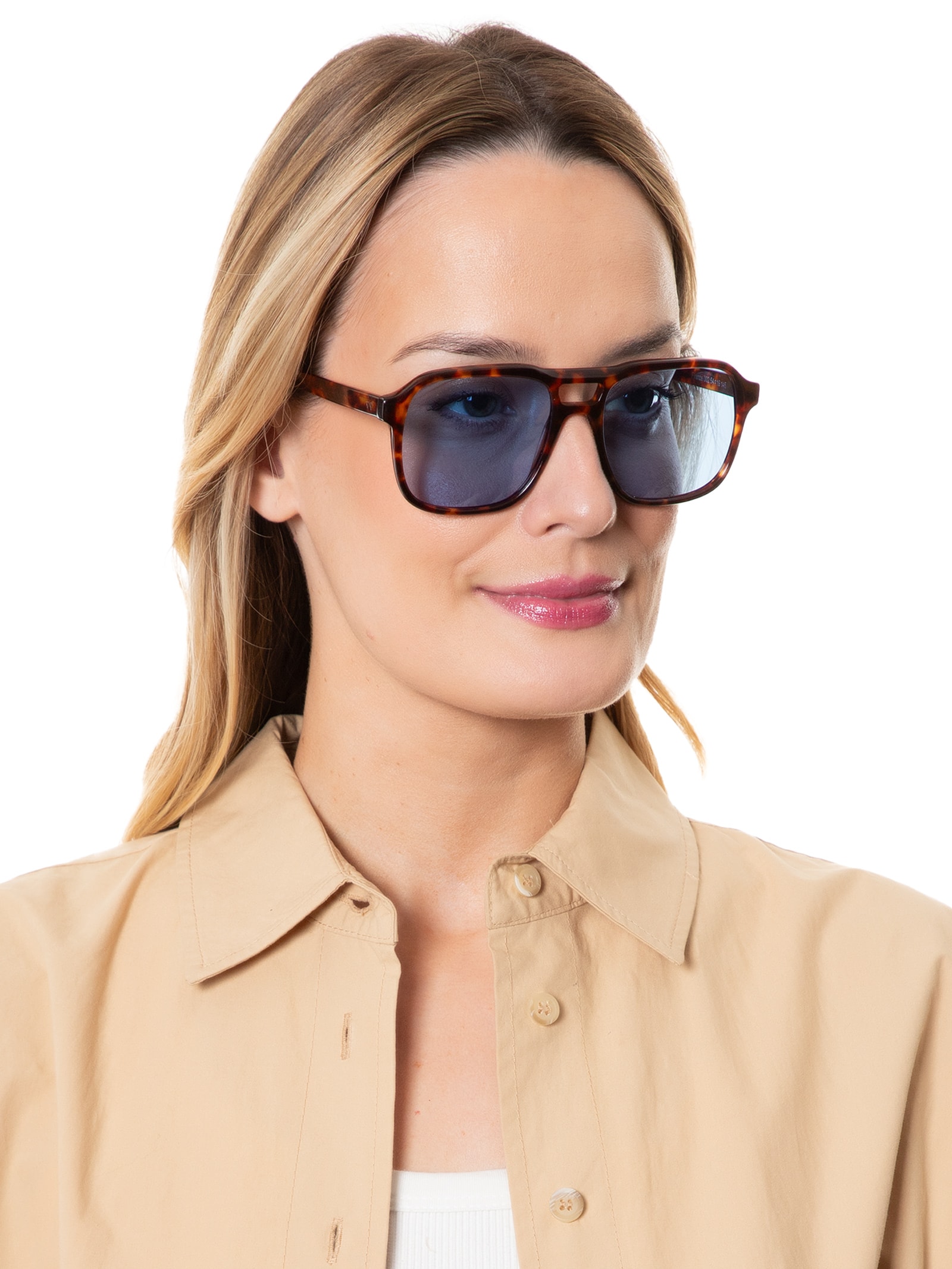 Óculos de Sol Feminino Adulto Firenze Demi Azul Claro - Helena
