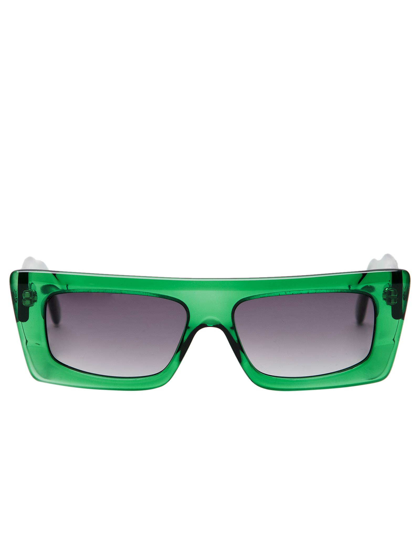 Óculos De Sol Feminino Adulto Nyc Transparente Degradê Verde Helena Bordon